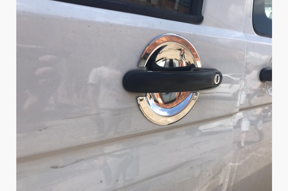 Volkswagen Caddy 2004–2010 Misky pod kľučky (3 ks, nerez) OmsaLine – talianska nehrdzavejúca oceľ, 3 ks Image