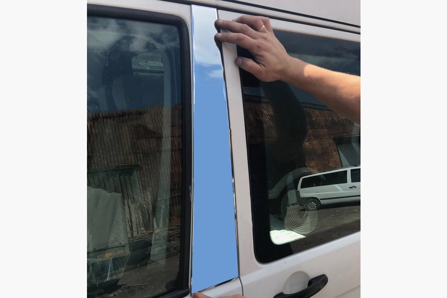 Volkswagen T5 Transporter 2003–2010 Výpredaj! Chrómové kryty stĺpikov (ľavá strana) Image