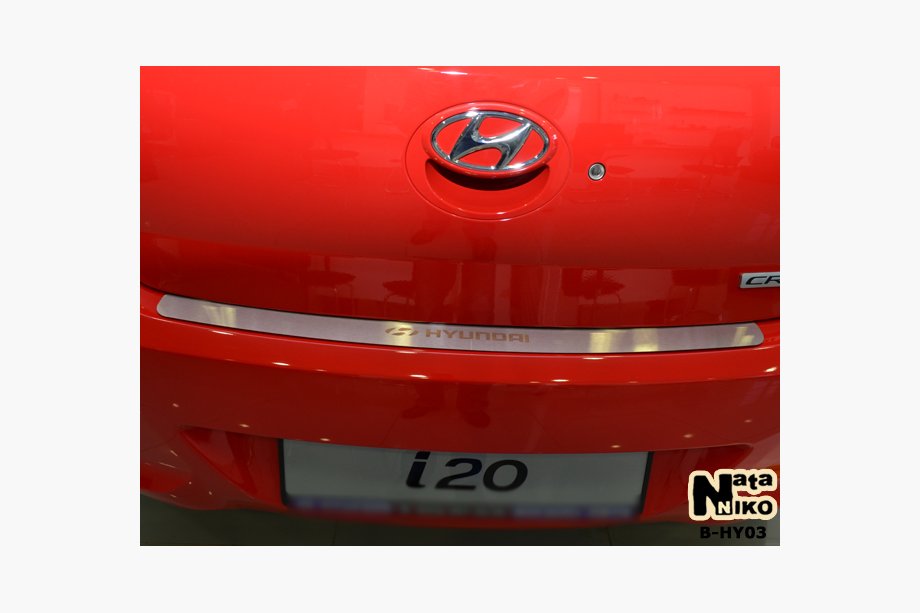 Hyundai I-20 2008–2012 Nerezová lišta na zadný nárazník Nataniko 2010–2012 Image
