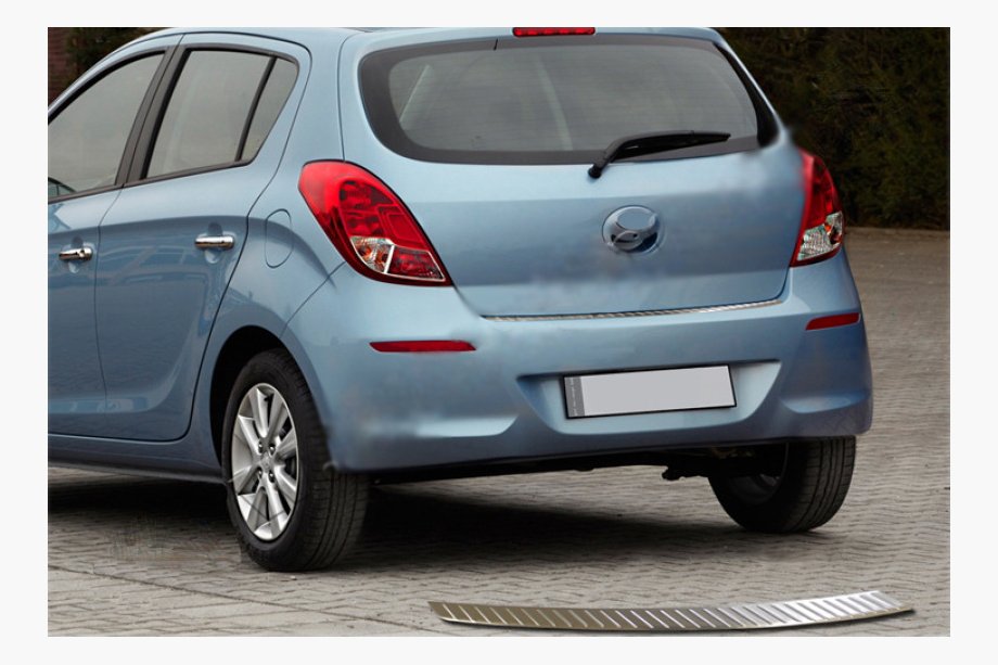 Hyundai I-20 2012–2014 Nerezová lišta na zadný nárazník OmsaLine (nerez.) Image
