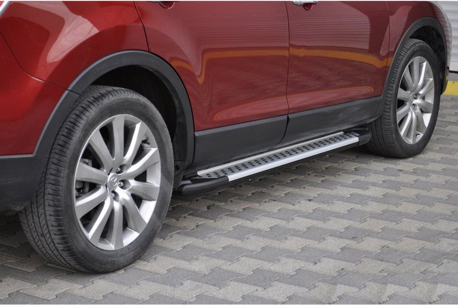 Mazda CX-9 2007–2016 Bočné nášľapy Allmond Grey (2 ks, hliník) Image