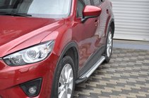 Mazda CX-5 2012–2017 Bočné nášľapy Allmond Grey (2 ks, hliník) fotografia 1