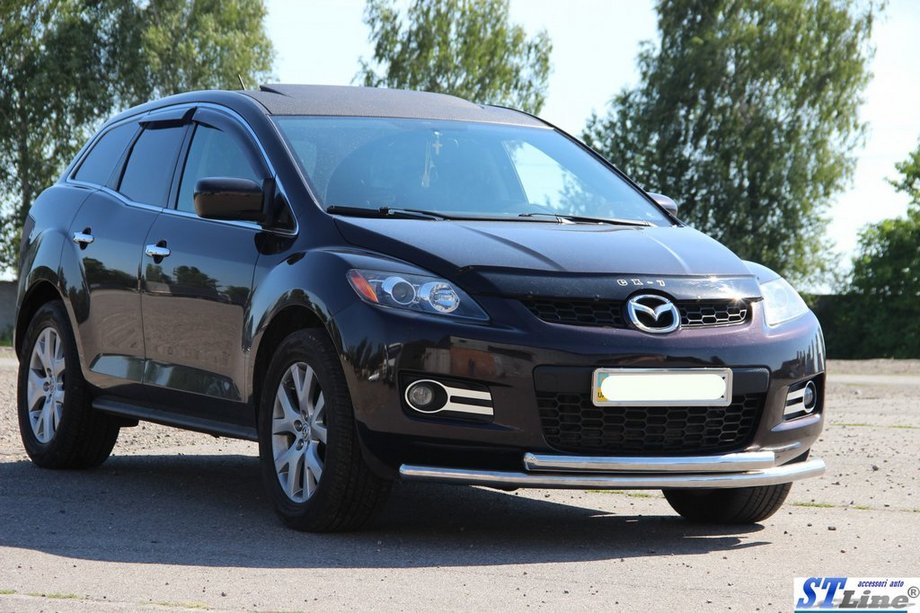 Mazda CX-7 2006–2012 Predný ochranný rám ST014 (nerez) Fotografia 4