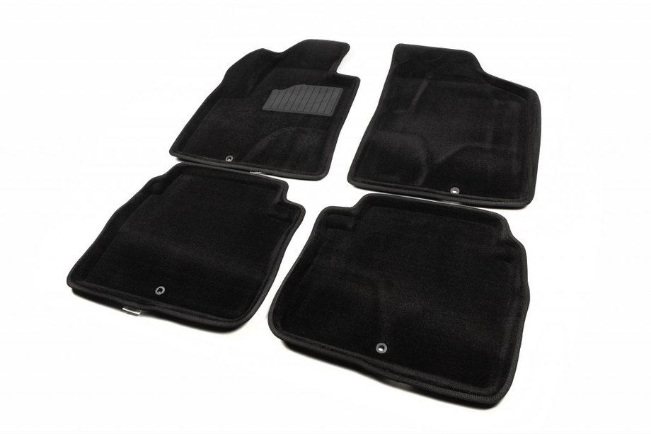 Hyundai Santa Fe 2 2006–2012 3D textilné koberčeky do interiéru (Seintex) Image