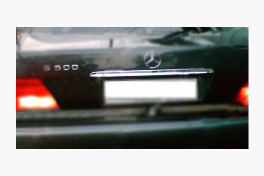Mercedes S-class W140 1991–1998 Nerezová lišta nad ŠPZ Image