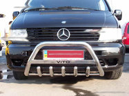 Mercedes Vito W638 1996–2003 Predný ochranný rám WT003/4 (nerez) s nápisom, 60 mm fotografia 9