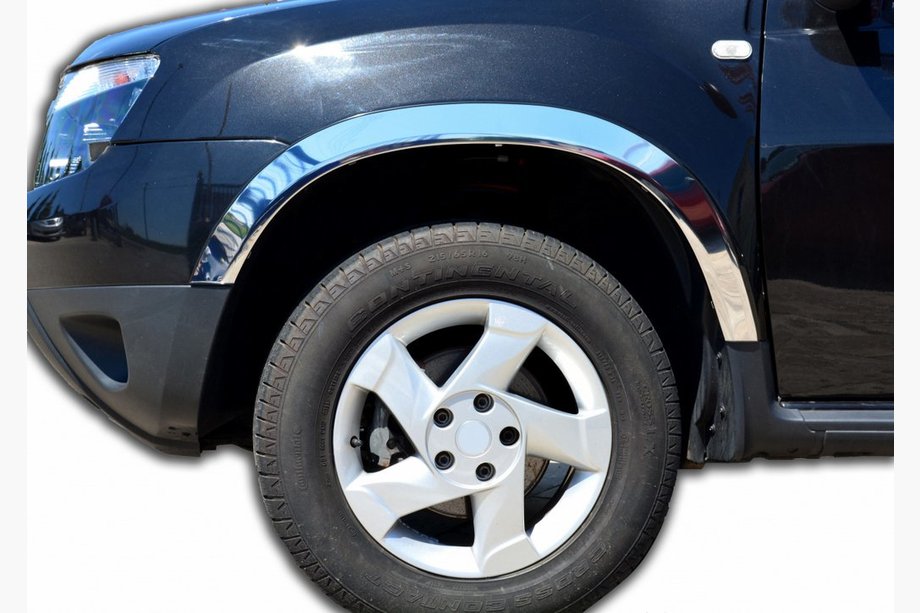 Dacia Duster 2008–2018 Nástavce lemov blatníkov (4 ks, nerezová oceľ) Image