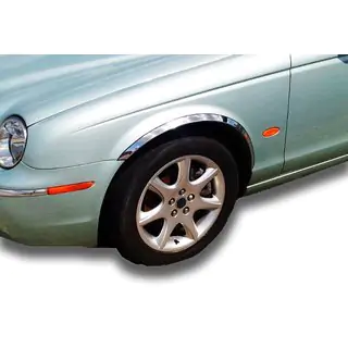 Nerezové lemy blatníkov (4 ks) Jaguar X-Type 2001–2009 fotografia 1
