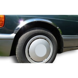 Nerezové lemy blatníkov (4 ks) Mercedes S-сlass W126 1979–1991 fotografia 1