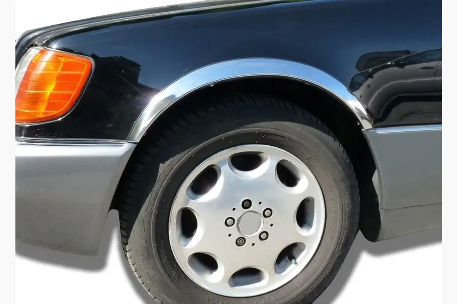 Mercedes S-сlass W140 1991–1998 Kryty blatníkových lemov (Short/Long, 4 ks, nerez) Image