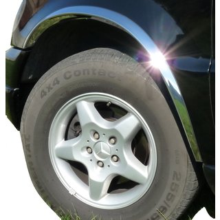 Nerezové lemy blatníkov (4 ks) Mercedes ML W163 1997–2005 fotografia 1