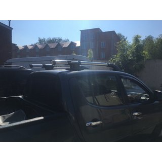 Sivé strešné lyžiny (s priečnikmi) Mitsubishi L200 2006–2015 fotografia 3