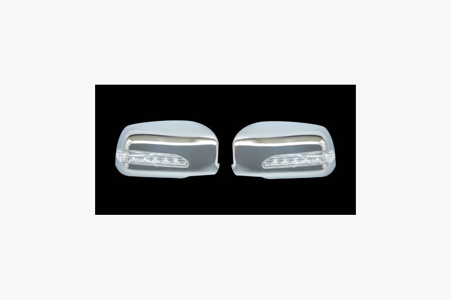 Hyundai Sonata NF 2004–2009 Chrómové kryty zrkadiel s LED (2 ks, plast) Image