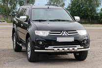 Mitsubishi L200 2006–2015 Predný ochranný rám ST015 (nerez) fotografia 1