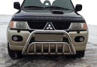 Mitsubishi Pajero Sport 1996–2007 Predný ochranný rám WT002 (nerez) fotografia 1