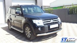 Mitsubishi Pajero Wagon III 1999–2006 Predný ochranný rám ST008 (nerez) fotografia 5