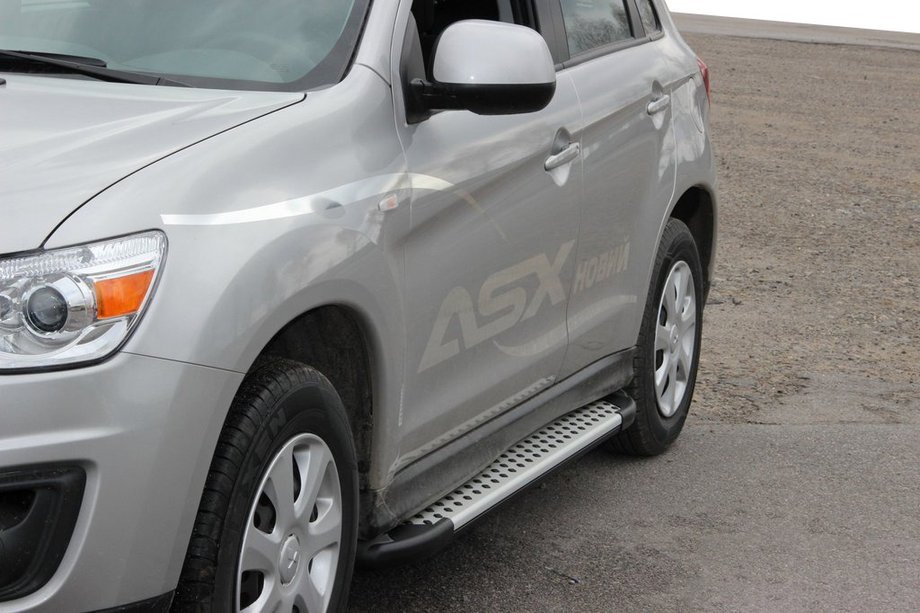 Mitsubishi ASX 2010–2023 Bočné nášľapy Allmond Grey (2 ks, hliník) Image