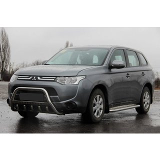 Predný ochranný rám WT004 (nerez) Mitsubishi Outlander 2012–2021 fotografia 1