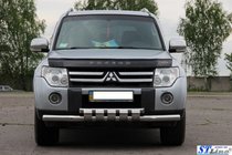 Mitsubishi Pajero Wagon III 1999–2006 Predný ochranný rám ST015 (nerez) fotografia 3