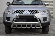 Mitsubishi L200 2006–2015 Predný ochranný rám WT003 (nerez) fotografia 1