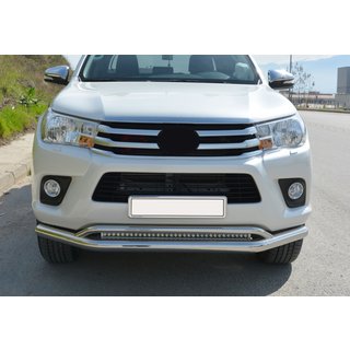 Predný dvojitý ochranný rám Vegas (2015-2020, nerez) Toyota Hilux 2015– fotografia 1
