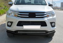 Toyota Hilux 2015– Predný dvojitý ochranný rám Vegas (2015-2020, čierny, 76 mm) fotografia 9
