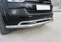 Volkswagen Amarok 2010–2022 Predný dvojitý ochranný rám Vegas 2010-2016 (nerez) fotografia 1