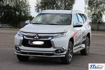 Mitsubishi Pajero Sport 2015– Predný ochranný rám ST016 (nerez) fotografia 2