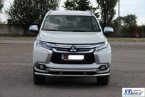 Mitsubishi Pajero Sport 2015– Predný ochranný rám ST016 (nerez) fotografia 3