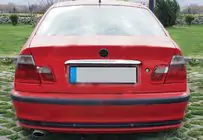 BMW 3 E46 1998–2006 Chrómová lišta nad ŠPZ fotografia 1