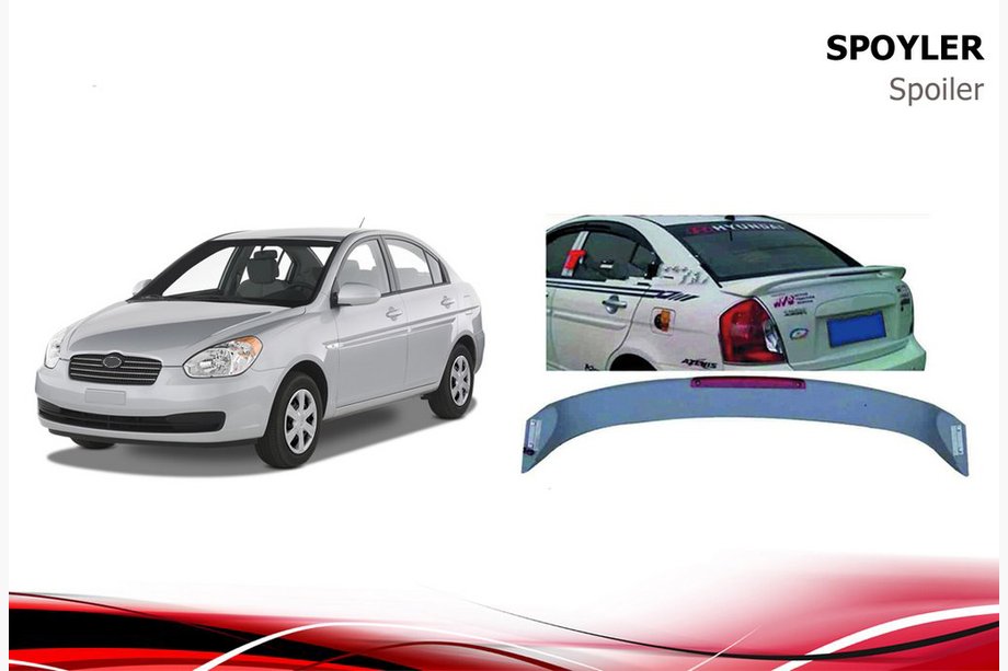 Hyundai Accent 2006–2010 Spojler Niken (na lakovanie) Image