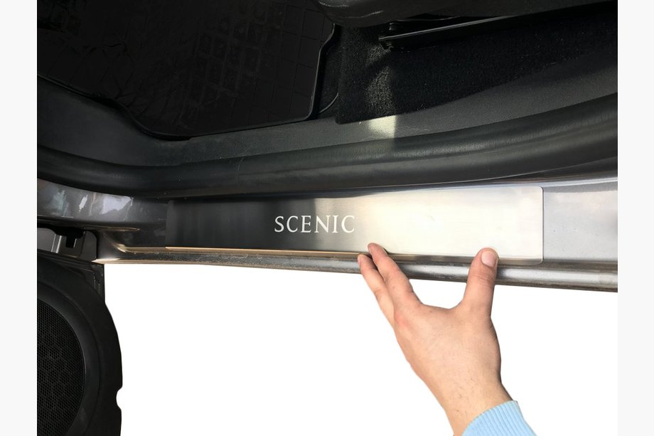 Renault Scenic/Grand 2009–2016 Nerezové prahové lišty Nataniko (4 ks) Image