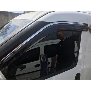 Okenné deflektory s chrómovou lištou (4 ks, Niken) fotografia 3