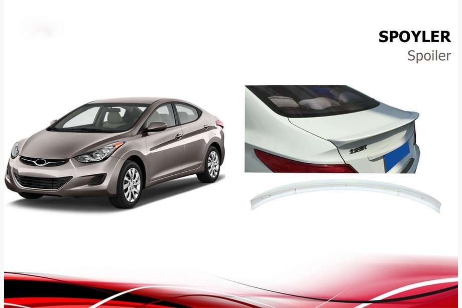 Hyundai Accent 2011–2017 Spojler Niken V1 (na lakovanie) Image
