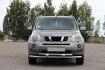 Nissan X-trail T31 2007–2014 Predný ochranný rám ST015/2 (nerez) fotografia 3