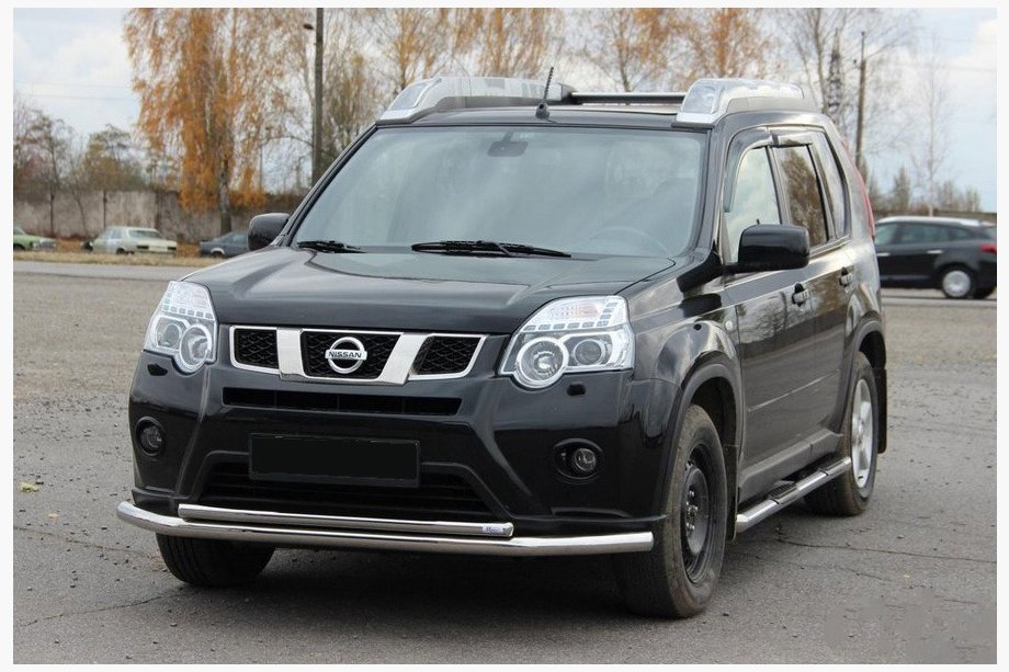Nissan X-trail T31 2007–2014 Predný ochranný rám ST014 (nerez) Image