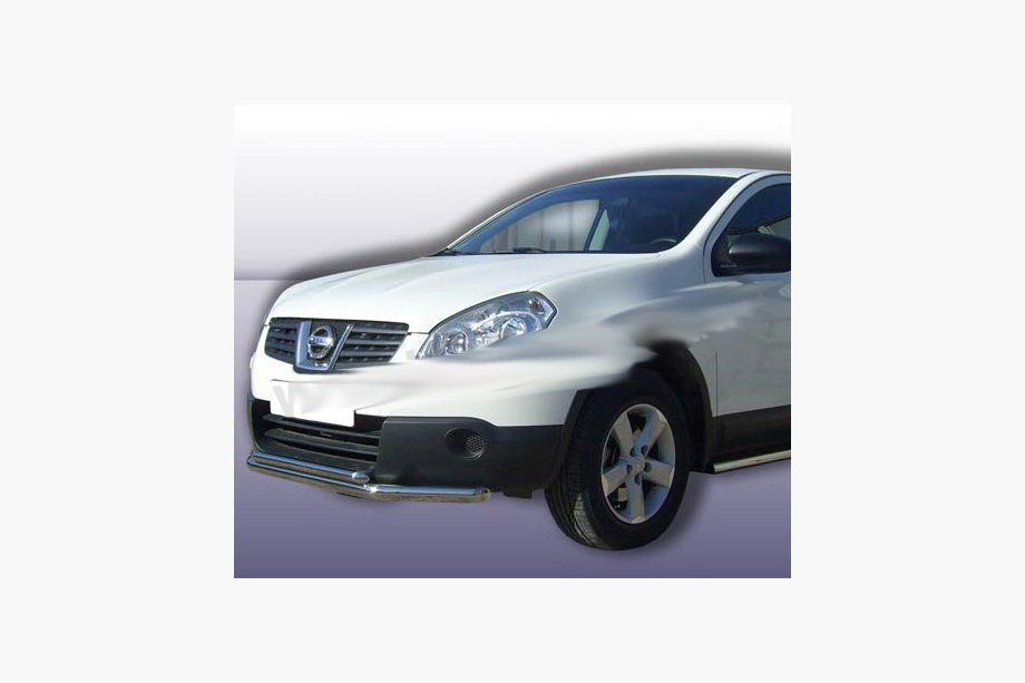 Nissan Qashqai 2007–2010 Predný dvojitý ochranný rám ST014 (nerez) 60/42 mm Fotografia 3