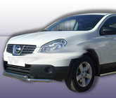Nissan Qashqai 2007–2010 Predný dvojitý ochranný rám ST014 (nerez) fotografia 3