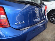Nissan Micra K13 2011–2016 Natanika nerezový kryt zadného nárazníka fotografia 1