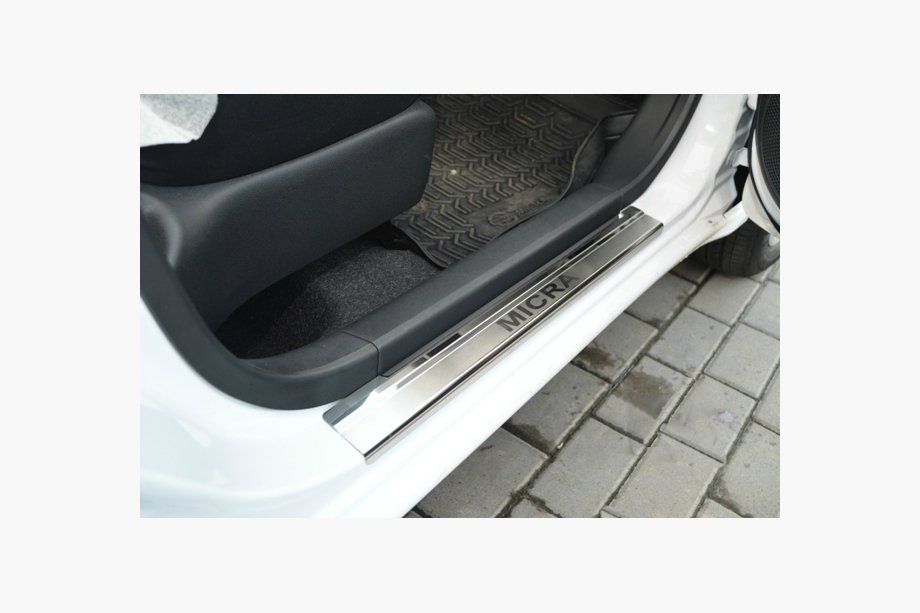 Nissan Micra K13 2011–2016 Natanika Premium kryty prahov (4 ks, nerez) Image