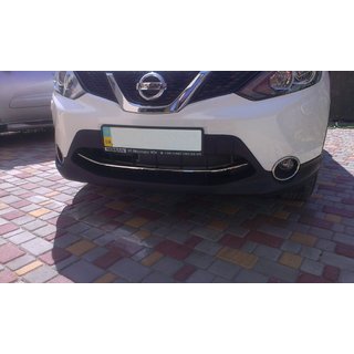 Nerezová lišta na predný nárazník (2014-2017) Nissan Qashqai 2014–2021 fotografia 2