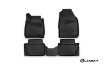 Ford Fiesta 2008–2017 (2015↗) Gumené 3D rohože do interiéru (4 ks, Novline) fotografia 1