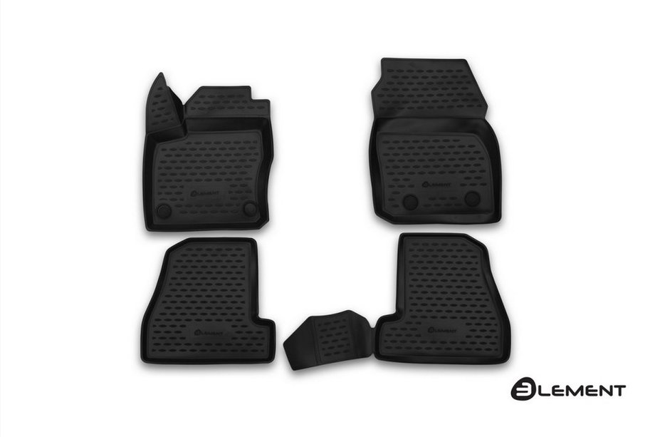 Ford Focus III 2011–2017 (2015↗) Gumené 3D rohože do interiéru (4 ks, Novline) Fotografia 1