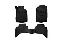 Mitsubishi L200 2015–2024 3D gumové rohože do interiéru (3 ks, Novline) Double cab (П. Р.) fotografia 1