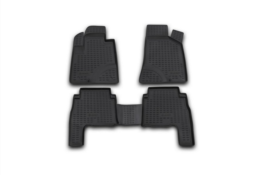 Hyundai Santa Fe 2 2006–2012 (2006-2010) Gumové rohože do interiéru (4 ks, Novline) Image