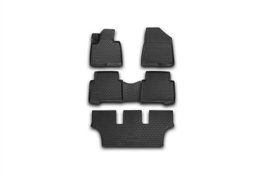 Hyundai Santa Fe 3 2012–2018 3D gumené koberce do interiéru (5 ks, Novline) Grand Image