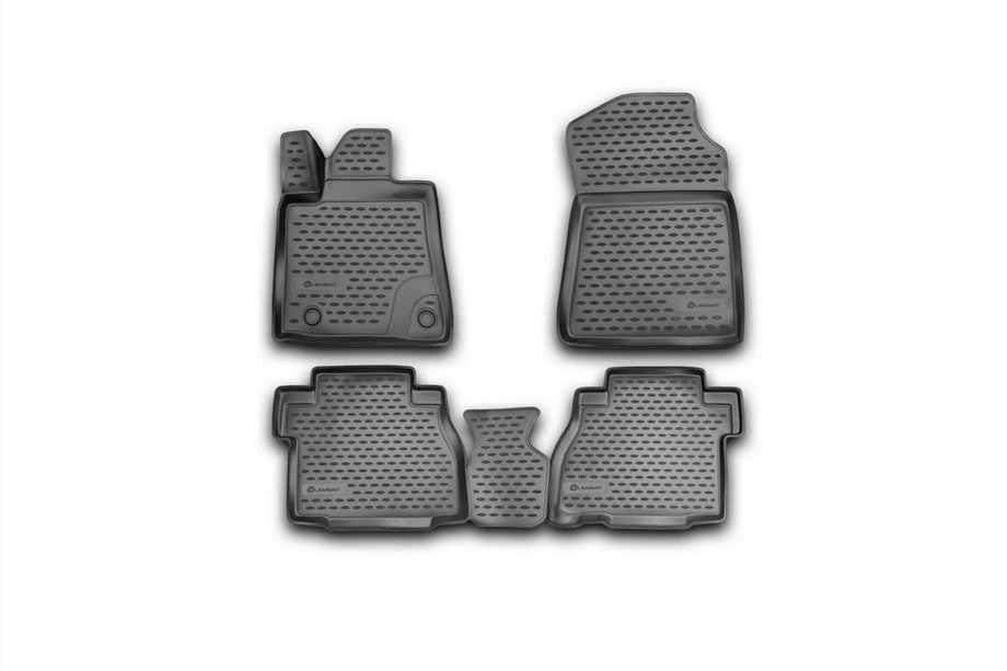 Toyota Tundra 2007–2021 Gumové 3D rohože do interiéru (4 ks, Novline) Double Cab/Crew MAX (USA) Fotografia 1