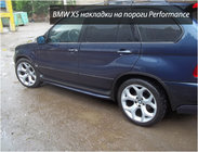 BMW X5 E53 1999–2006 Bočné prahy Performance (2 ks, na lakovanie) fotografia 1