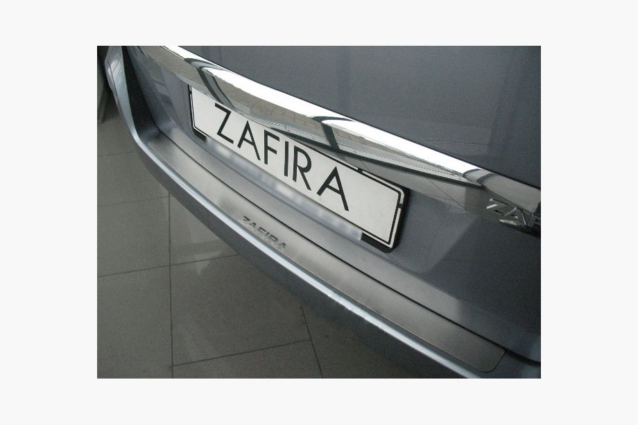Opel Zafira B 2005–2011 Natanika nerezový kryt zadného nárazníka Fotografia 1
