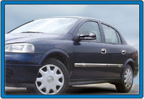 Opel Astra G Classic 1998–2012 Dverné lišty (4 ks, nerez) Carmos - turecká oceľ fotografia 1